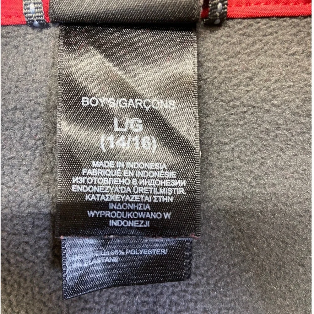 The North Face Boys Red Apex Bionic Softshell Jacket Full‎ Zip Size Large 14/16